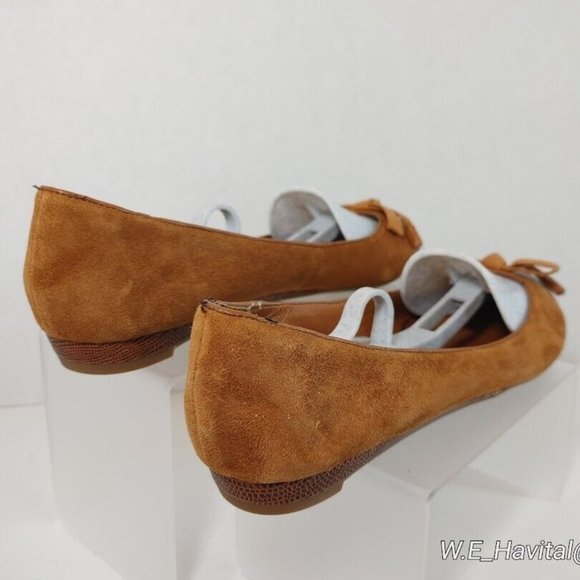 Franco Sarto® Amber™ Capped-Toe Brown Suede Ballet Flats Women's Size US 7.5 - Picture 3 of 16